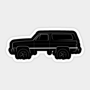 Chevy K5 Blazer (4x4) - profile stencil, white Sticker